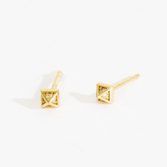 Eunice Pyramid Stud Earrings