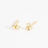 Eve Triple Diamond Cluster Stud Earrings