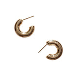 Gold Filled Small Hollow Macaroni Open Hoops