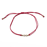 Tiny Infinity Pave Red Thread Bracelet