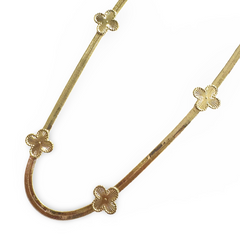Gold Filled Herringbone Flora Necklace