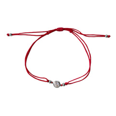 Amy Bezel 6mm Red Thread Bracelet