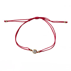 Amy Bezel 6mm Red Thread Bracelet