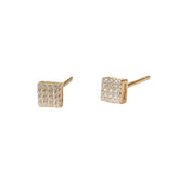 Geovana Tiny Square Sparkle Studs