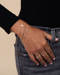 Fang Custom Name Station Diamond Pave Bracelet