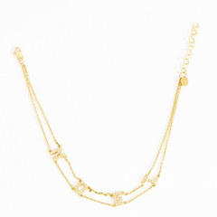 Fang Custom Name Station Diamond Pave Bracelet