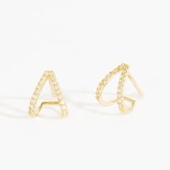 Felicity Double Hoop Stud Earrings