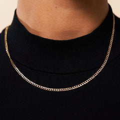 Fiona Two Tone 16” Cuban Chain Necklace