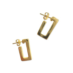 Gold Filled Rectangle Hoops