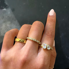 Adriene Two Stone Bezel Cocktail Ring