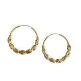 18K Gold Filled Endless Beaded Hoops