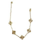 Gold Filled Mini Ridged Flora Station Bracelet