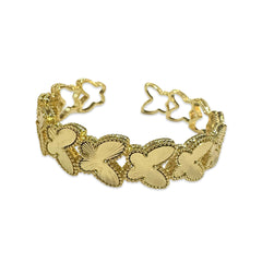 Gold Filled Butterfly Bezel Cuff