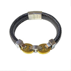 Joellery Leather Link Bracelet