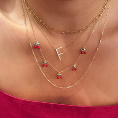 Initial Sideways Sparkle Necklace