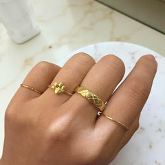 Chanelle Sterling Silver Sketched Eternity Band Ring