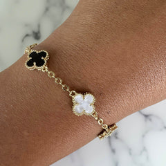 Gold Filled Mini Gemstone Flora Station Bracelet