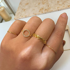 Amore Heart Band Ring