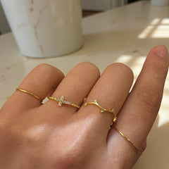 Cross Twisted Rope Ring