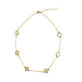 Noellery Gemstone 6 Station Flora Necklace