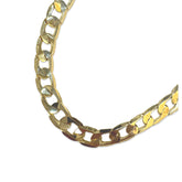 18K Gold Filled Curb Flat Cuban Chain 7mm 10” Anklet