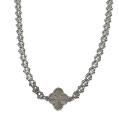 Flora Metal Pendant Buckle Chain Necklace