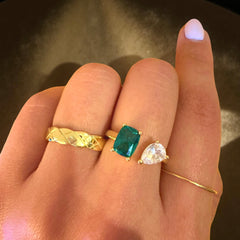 Gina Gold Filled Duo Adjustable Cocktail Ring
