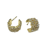 Noellery Cluster Baguette Huggies Studs