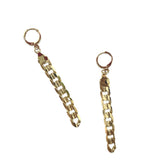 Gold Filled Huggie Cuban Chain Charm