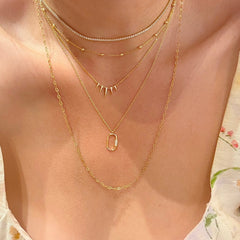 Carabiner Chain Pendant Necklace