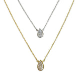 Amy Teardrop Bezel Necklace