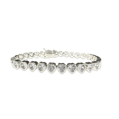 Heart Bezel 7” Tennis Bracelet