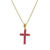 18K Gold Filled Cross Pendant Necklace
