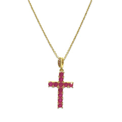 18K Gold Filled Cross Pendant Necklace