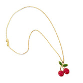 Long Cherry Pendant Necklace