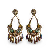 Krista Crystal Tassel Statement Earrings