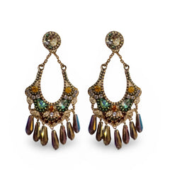 Krista Crystal Tassel Statement Earrings