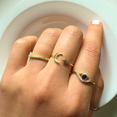 Evil Eye Sapphire Ring