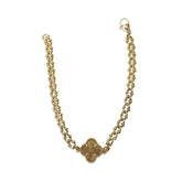 Flora Metal Charm Buckle Chain Bracelet