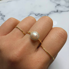 Pearlea Halo Ring