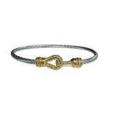 Dyana Thin Cable Twist Hook Bracelet