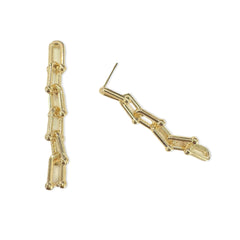 14K Gold Filled Buckle Chain Link Drop Earrings