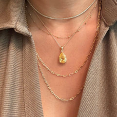 Teardrop Birthstone Necklace