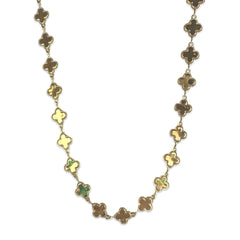 Flora Metal Channel Tennis Necklace