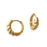 Gold Filled Croissant Huggies