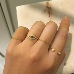 Evil Eye Sapphire Ring