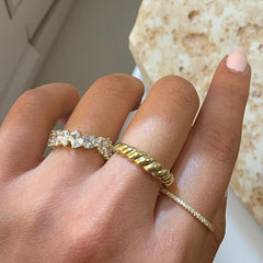 Noelia Teardrop Rectangle Baguette Eternity Band