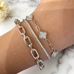 Flora Station Paperclip Chain Bracelet