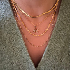 Gold Filled Lotus Necklace