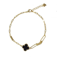 Flora Gematone Mix Chain Link Bracelet